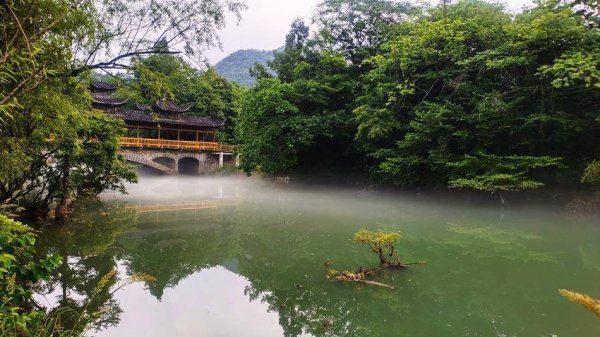 炒股股票配资官网 诗画鹤峰：晨光中的董家河